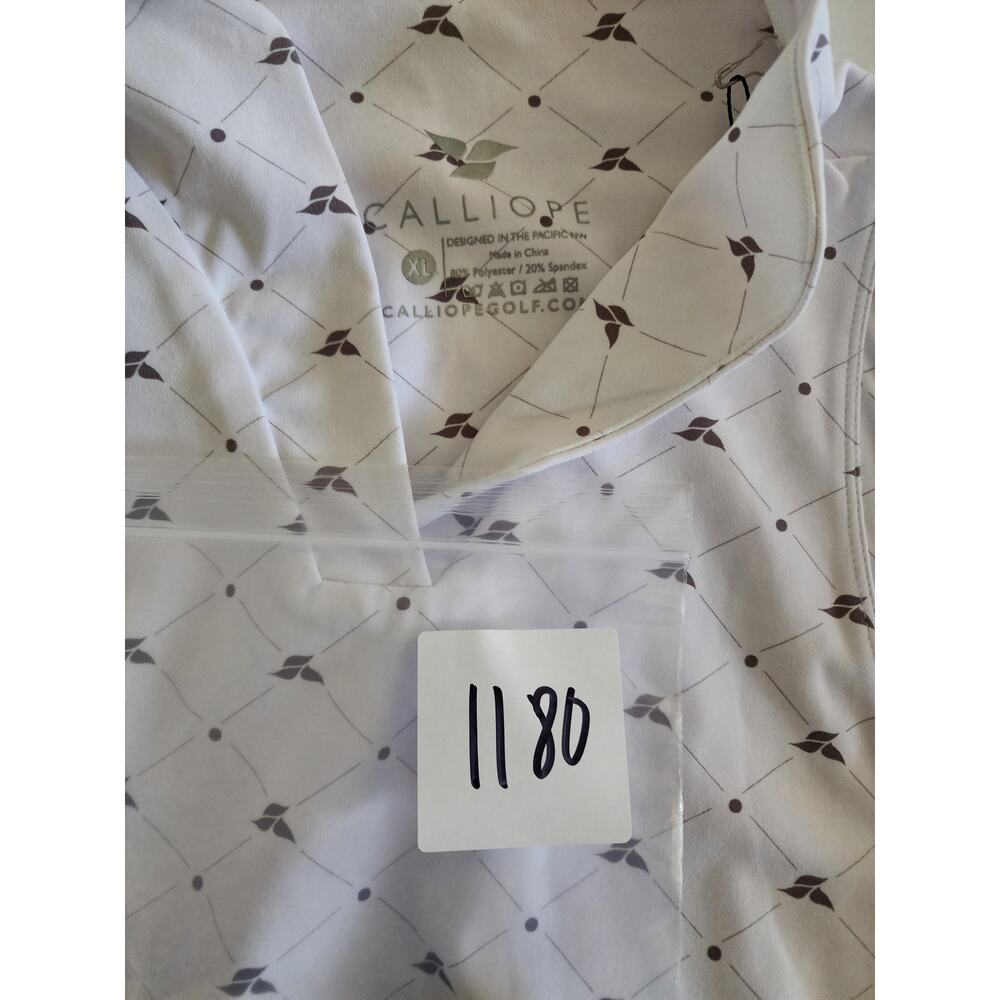 CALLIOPE White Gray NEW Sleeveless Active Outdoor Golf Casual Top SZ XL - NWT - Picture 11 of 11